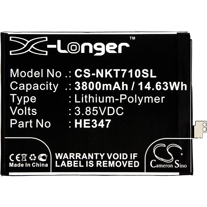 Batteri til mobiltelefon, smarttelefon for Nokia 7 Plus, TA-1046, TA-1055