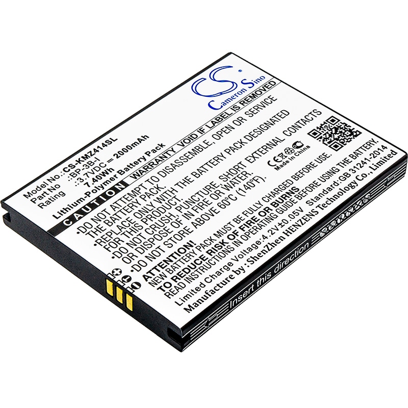 Batteri til mobiltelefon, smarttelefon for Kruger&Matz Drive, Drive 2, KM0414 m.fl.