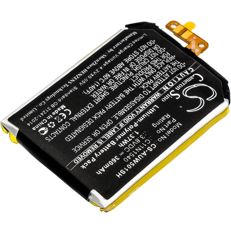 Batteri til smartklokke for Asus ZenWatch 2 WI501QF, WI501Q, WI501QF