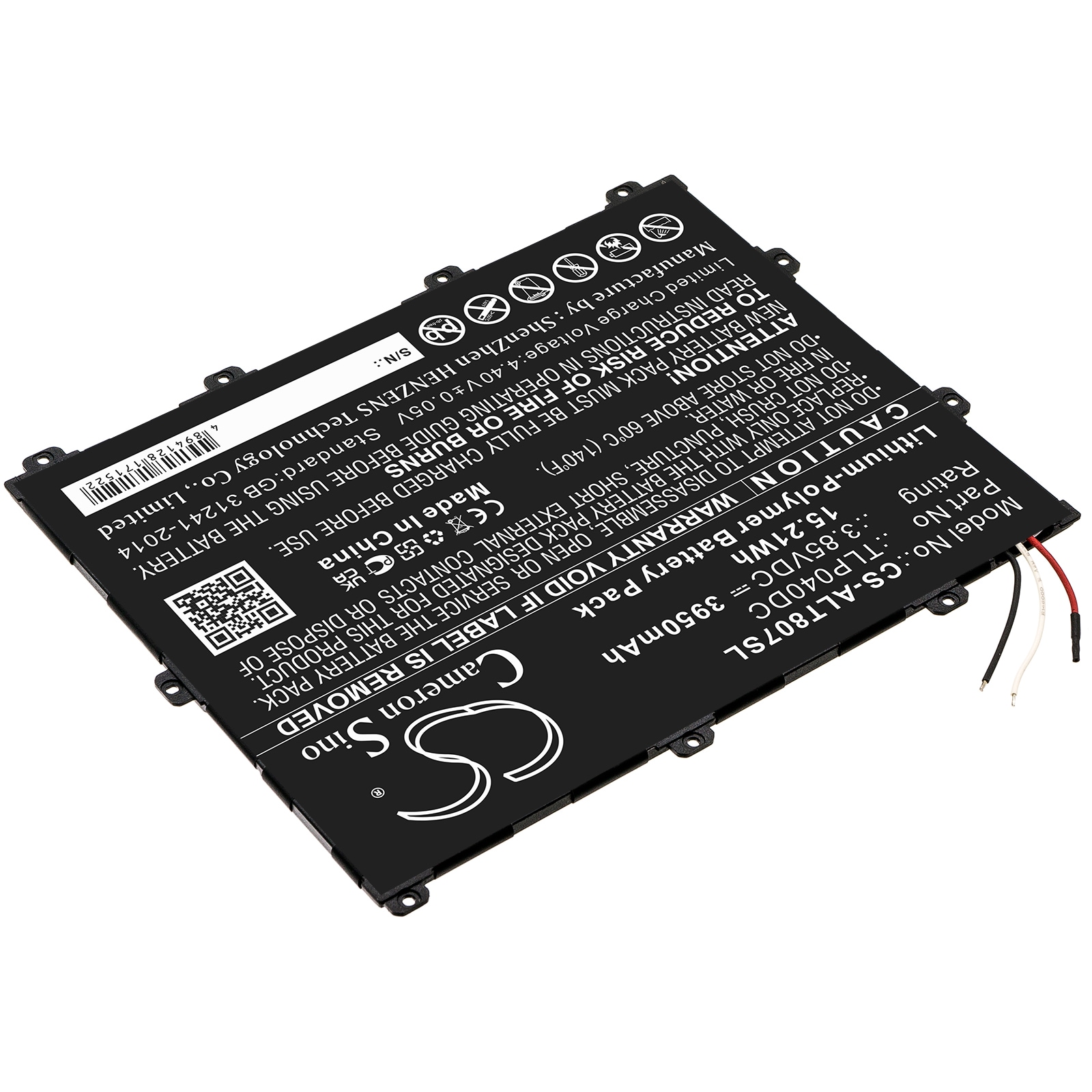 Batteri til nettbrett for Alcatel One Touch Pixi 3 8, OT-8070