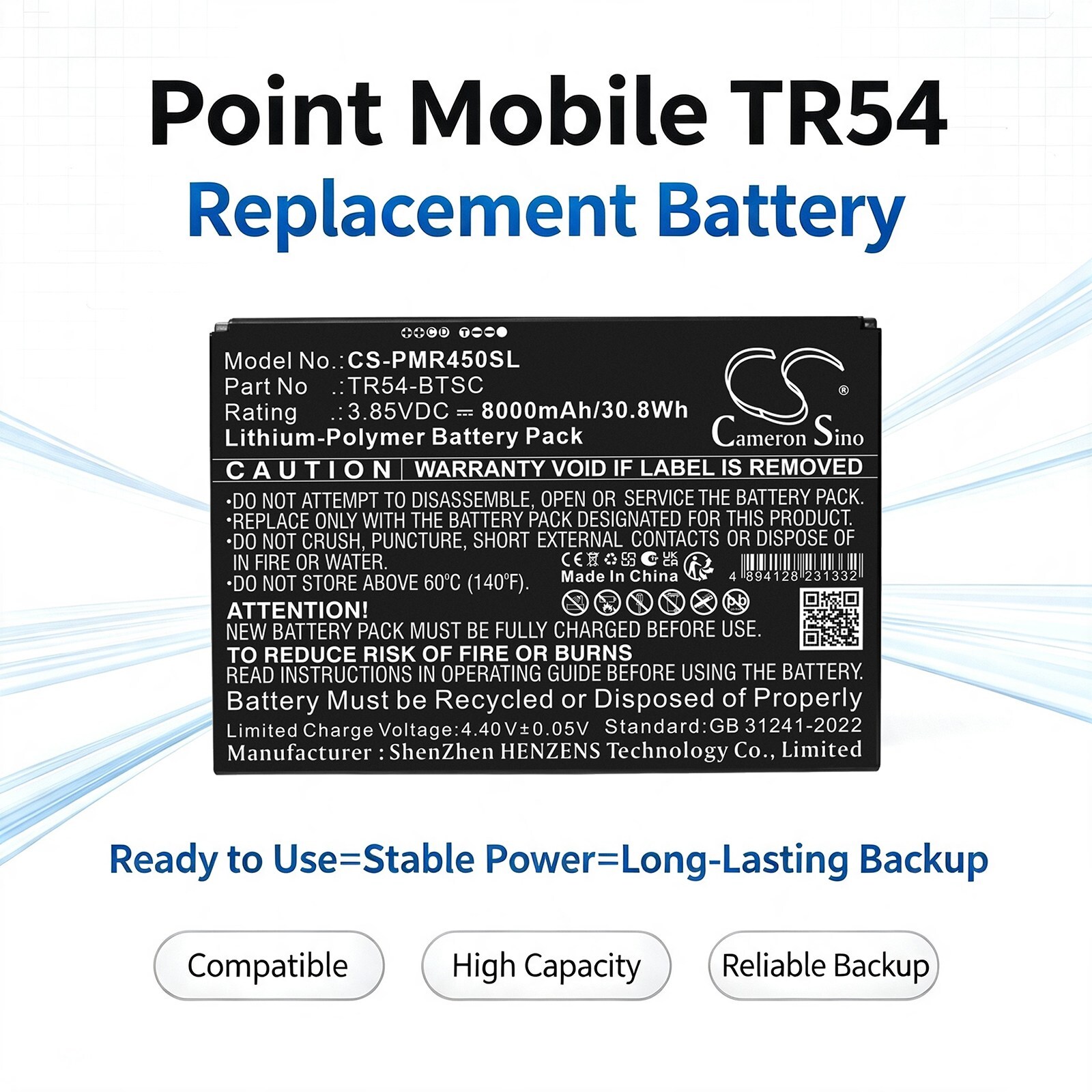 Batteri til nettbrett for Point Mobile TR45