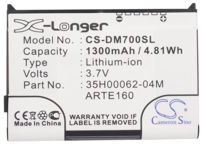 Batteri til mobiltelefon, smarttelefon for T-Mobile MDA Compact III