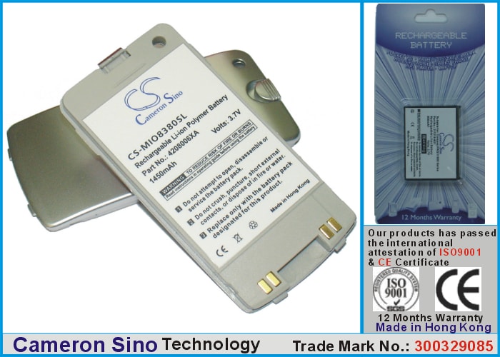 Batteri til mobil, smarttelefon for Mitac Mio 8380