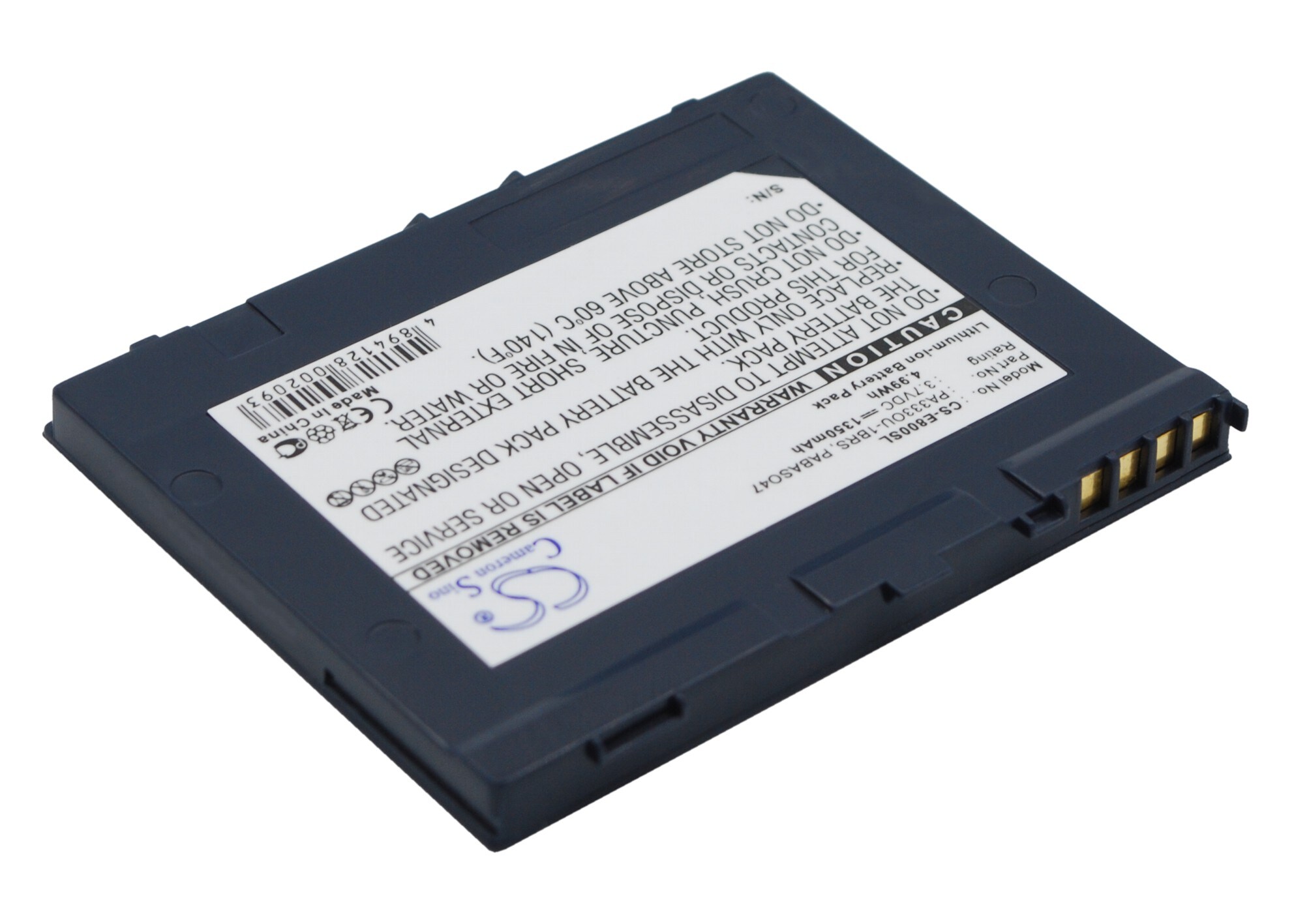 Batteri til Pocket PC og PDA for Toshiba E800, E800 Wi-Fi, E805 m.fl.