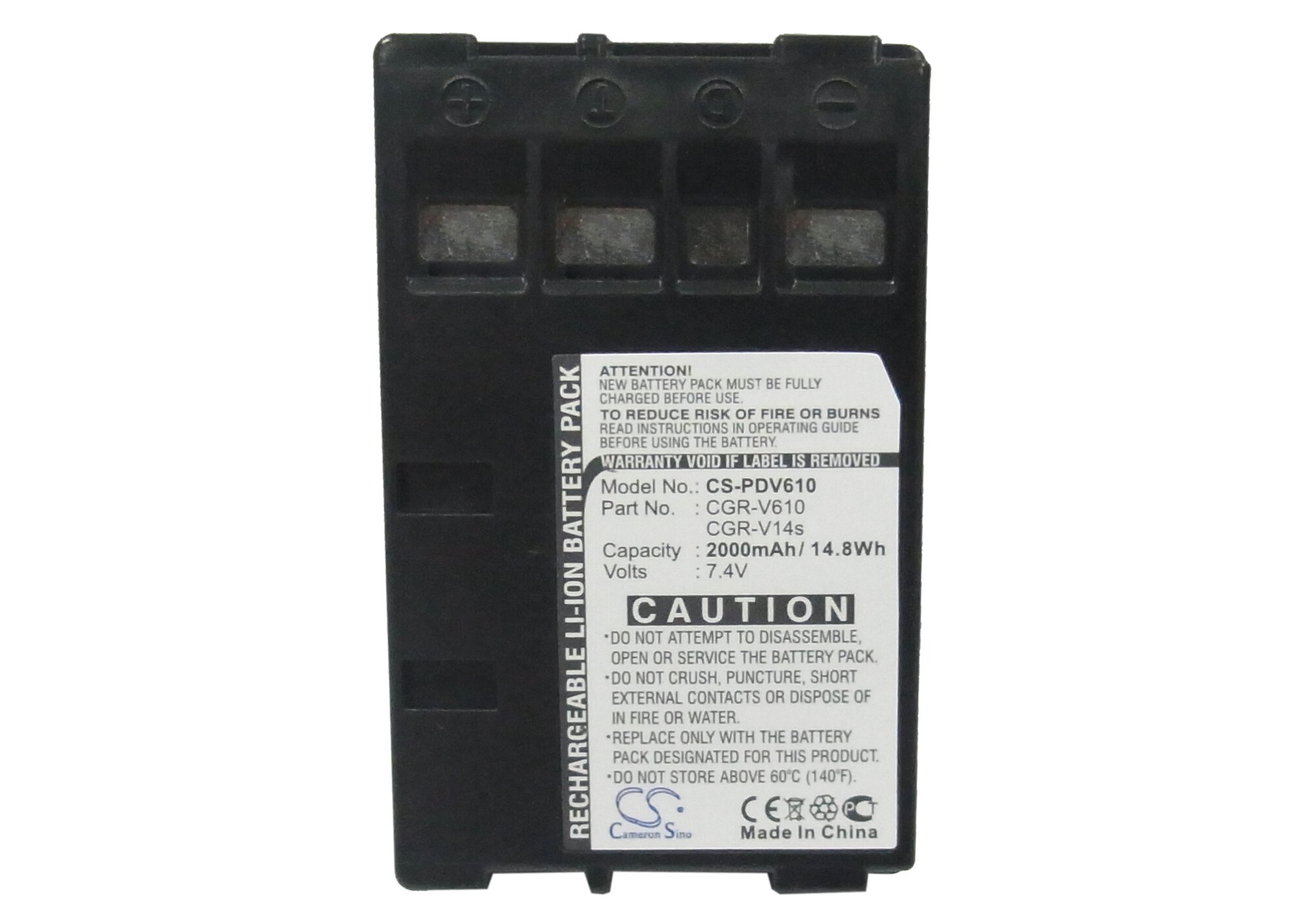 Batteri til kamera for Panasonic NVRX64, NVRX24, NV-VZ9EU m.fl.