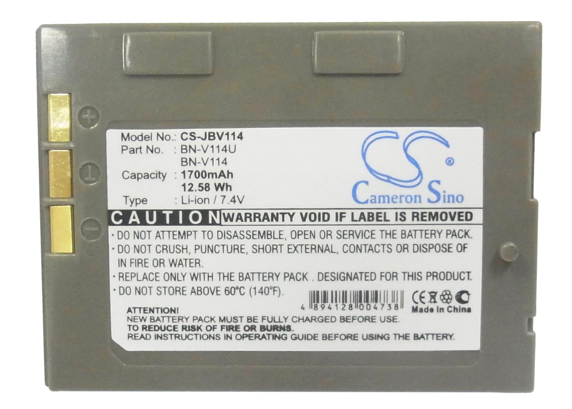 Batteri til kamera for JVC GR-DVP3, GR-DX307E, GR-DX300K m.fl.