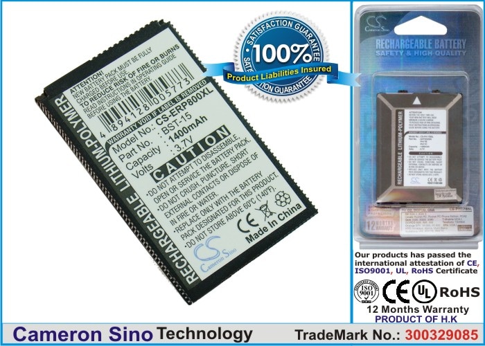 Batteri til mobiltelefon, smarttelefon for Sony Ericsson P800, P800C, P802 m.fl.