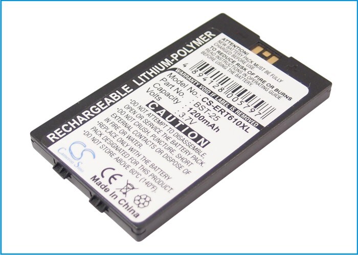 Batteri til mobiltelefon, smarttelefon for Sony Ericsson T610, T606, T608 m.fl.
