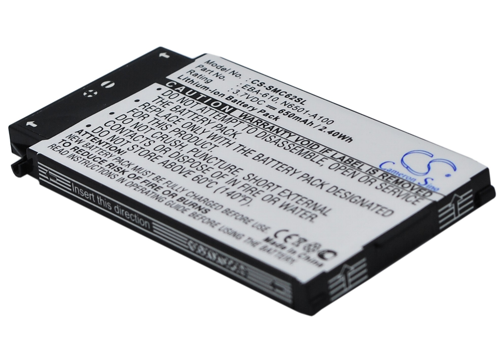 Batteri til mobiltelefon, smarttelefon for Siemens C62, X1