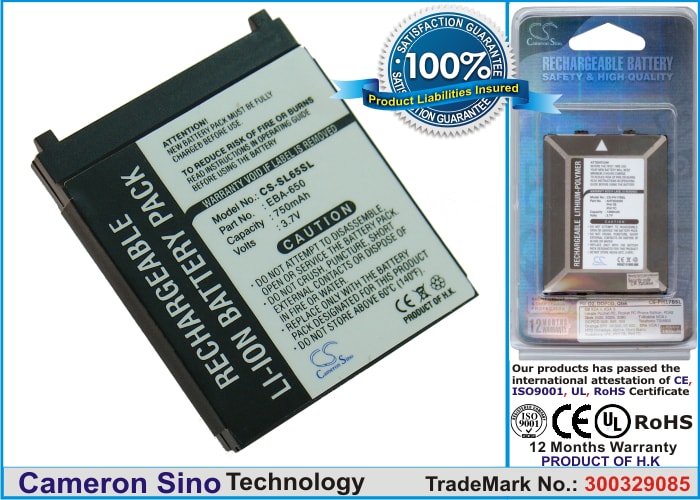 Batteri til mobiltelefon, smarttelefon for Siemens SL65, SL65 ESCDMA, SL75