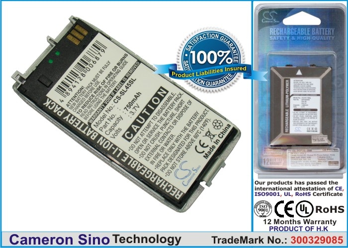 Batteri til mobiltelefon, smarttelefon for Siemens SL42, SL45i, 6688 m.fl.