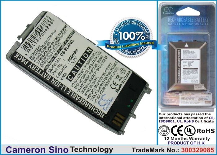 Batteri til mobiltelefon, smarttelefon for Siemens SL42, SL45i, 6688 m.fl.