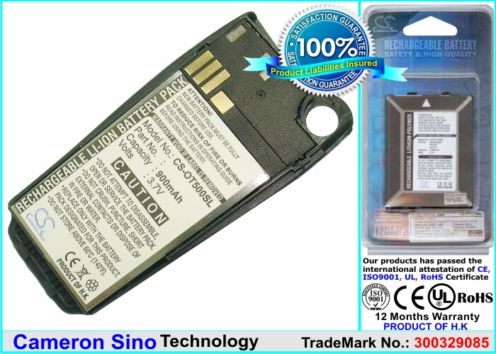 Batteri til mobiltelefon, smarttelefon for Alcatel OT-500, OT-501, OT-700 m.fl.