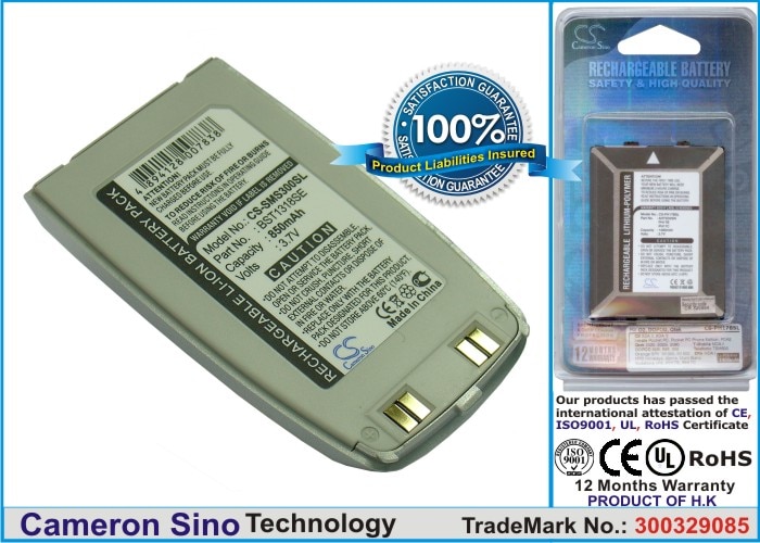 Batteri til mobiltelefon, smarttelefon for Samsung SGH-S300, SGH-S307, SGH-S308