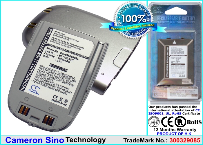Batteri til mobiltelefon, smarttelefon for Samsung SPH-A650, SPH-A655