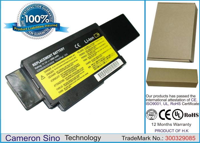 Batteri til bærbar PC, Notatbok for IBM ThinkPad 240z, ThinkPad 240x, ThinkPad 240