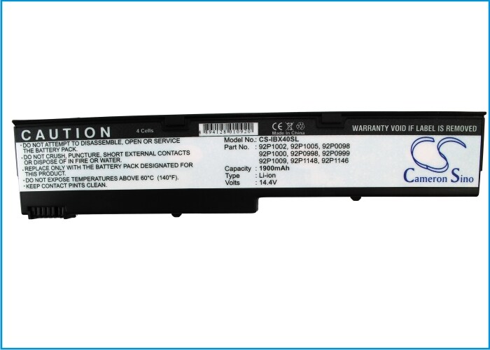 Batteri til bærbar PC, Notatbok for IBM ThinkPad X40, ThinkPad X41 m.fl.