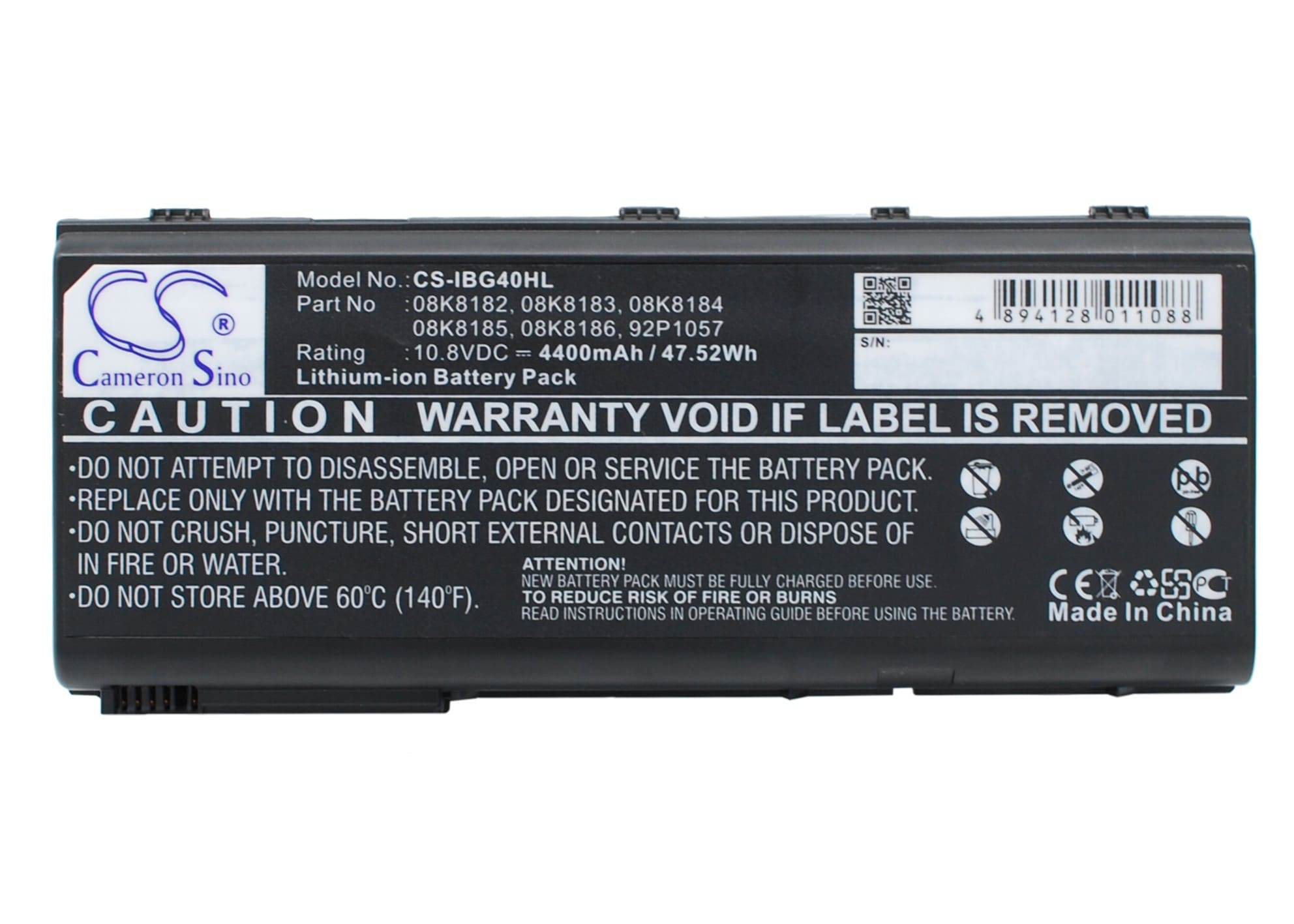 Batteri til bærbar PC, Notatbok for IBM ThinkPad G40, G41, ThinkPad G40-serien m.fl.