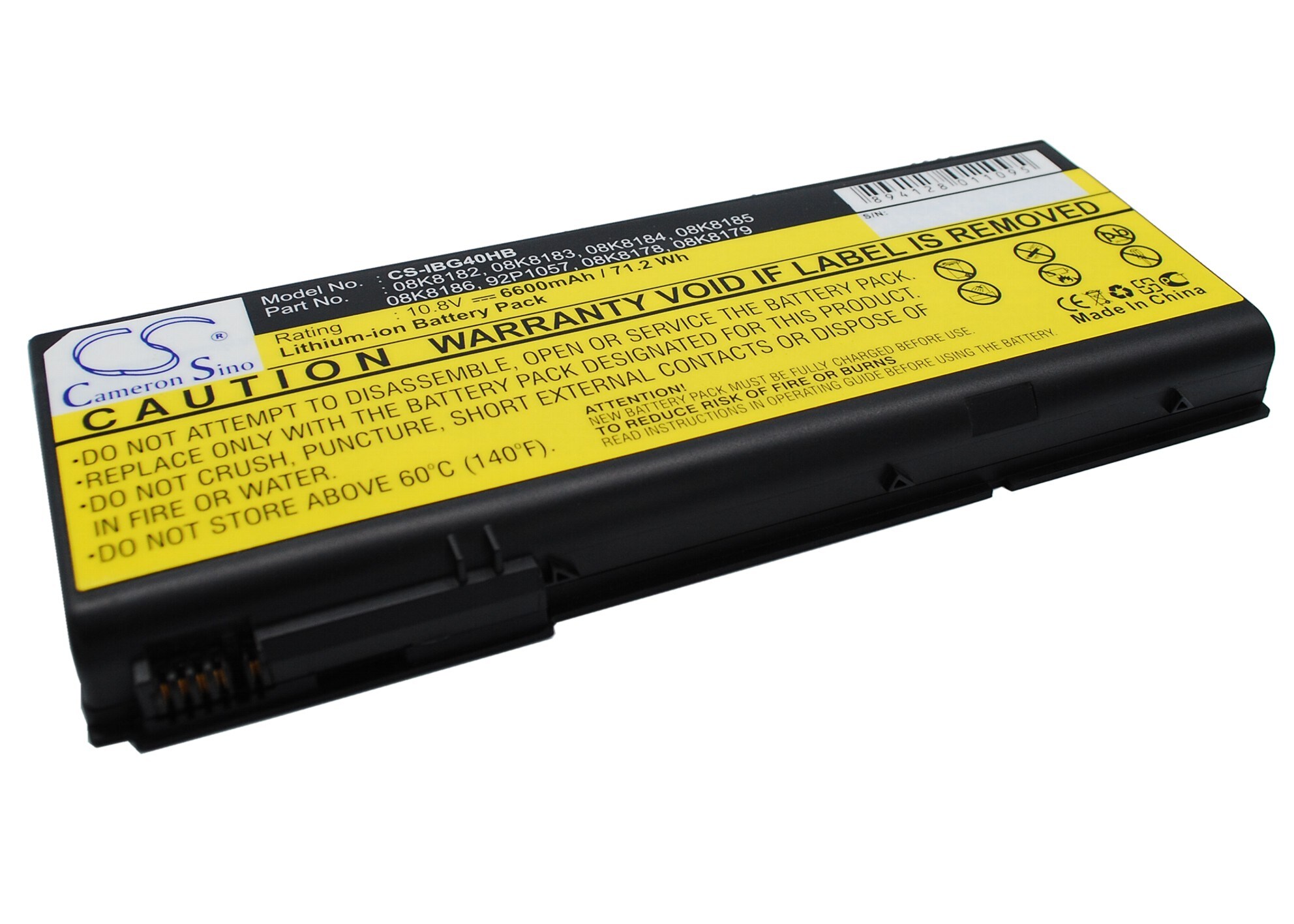 Batteri til bærbar PC, Notatbok for IBM ThinkPad G40, ThinkPad G41-2881 m.fl.