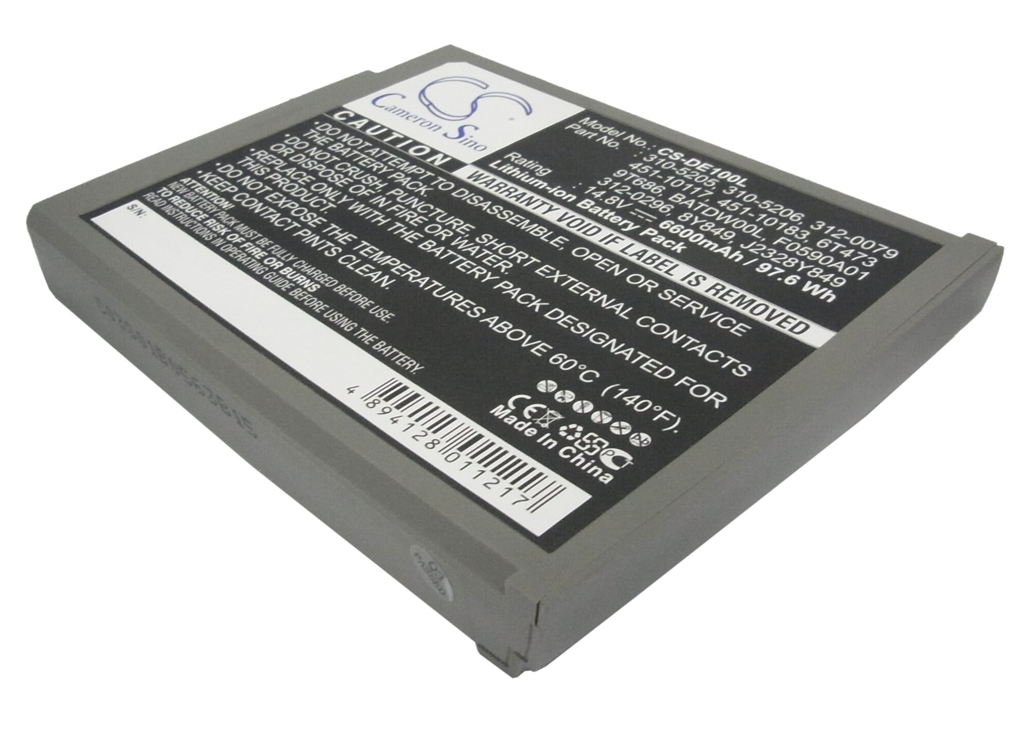 Batteri til bærbar PC, for Dell Inspiron 1100, Inspiron 1150, Inspiron 5100 m.fl.
