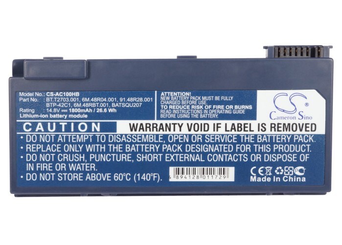 Batteri til bærbar PC, Acer TravelMate C104, TravelMate C111 m.fl.