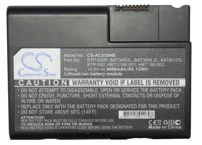 Batteri til bærbar PC, Acer TravelMate 275, TravelMate 273 m.fl.
