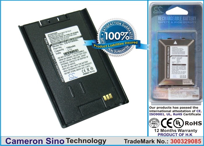 Batteri til mobiltelefon, smarttelefon for Alcatel K132, OT-S850