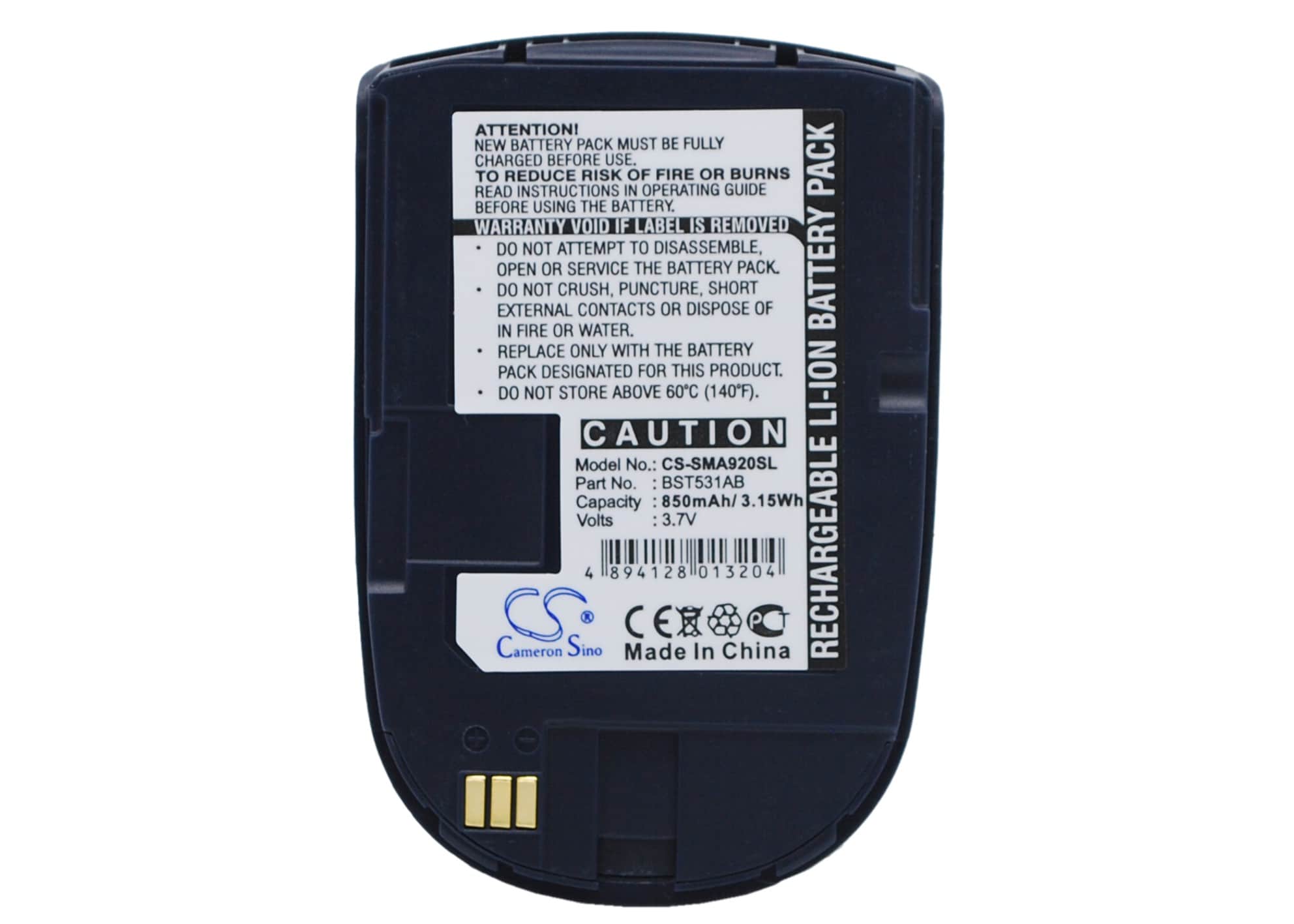 Batteri til mobiltelefon, smarttelefon for Samsung SPH-A920, MM-A920
