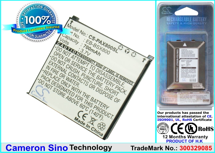 Batteri til mobiltelefon, smarttelefon for Panasonic X800, EB-X800
