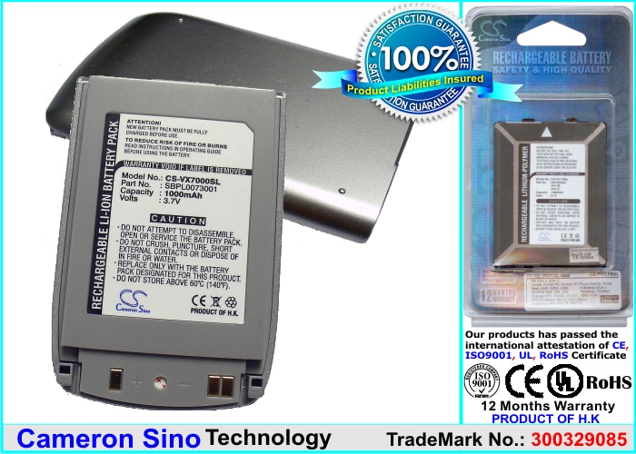 Batteri til mobiltelefon, smarttelefon for LG VX7000, VX-7000
