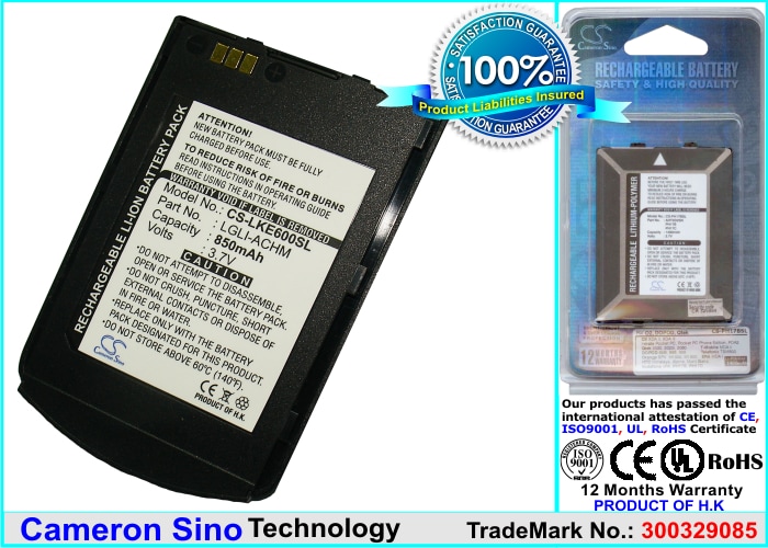 Batteri til mobiltelefon, smarttelefon for LG KE600, U400