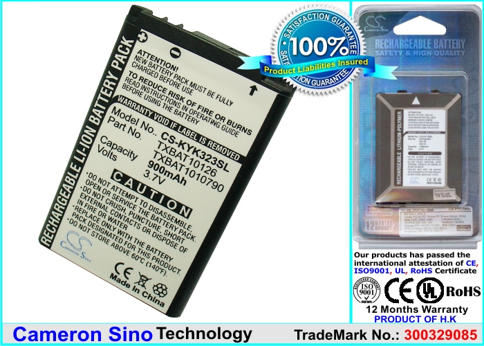 Batteri til mobiltelefon, smarttelefon for Kyocera K322, K323, K325 m.fl.