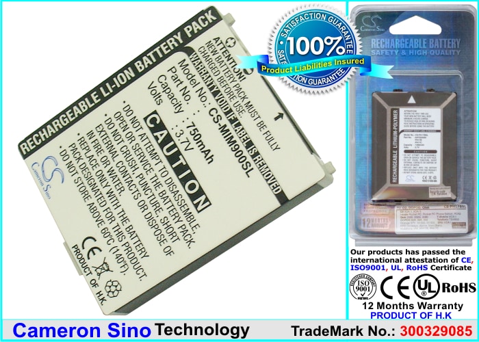 Batteri til mobiltelefon, smarttelefon for Mitsubishi M900, M430I, M790i