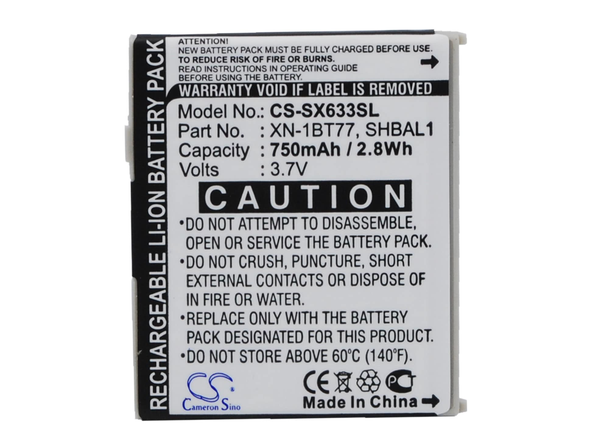 Batteri til mobiltelefon, smarttelefon for Vodafone 705SH