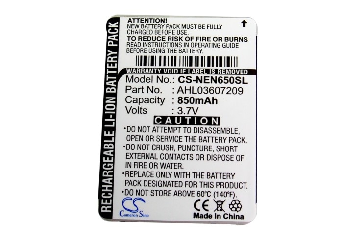 Batteri til mobiltelefon, smarttelefon for NEC N110, N118, N650i m.fl.