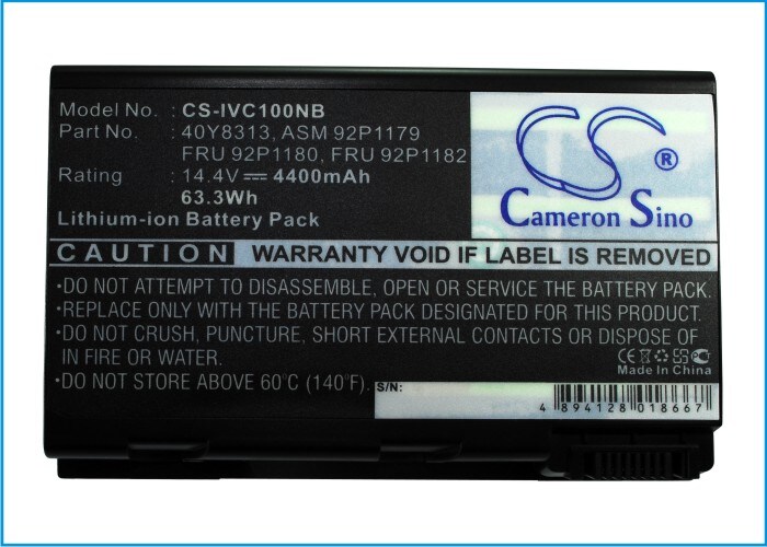 Batteri til bærbar PC, Lenovo 3000 C100 0761, 3000 C100