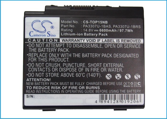 Batteri til bærbar PC, Notatbok for Toshiba Satellite P15, Satellite P10-874 m.fl.