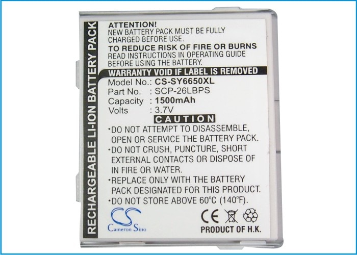 Batteri til mobiltelefon, smarttelefon for Sanyo SCP-6650, SY-KA2, Katana II