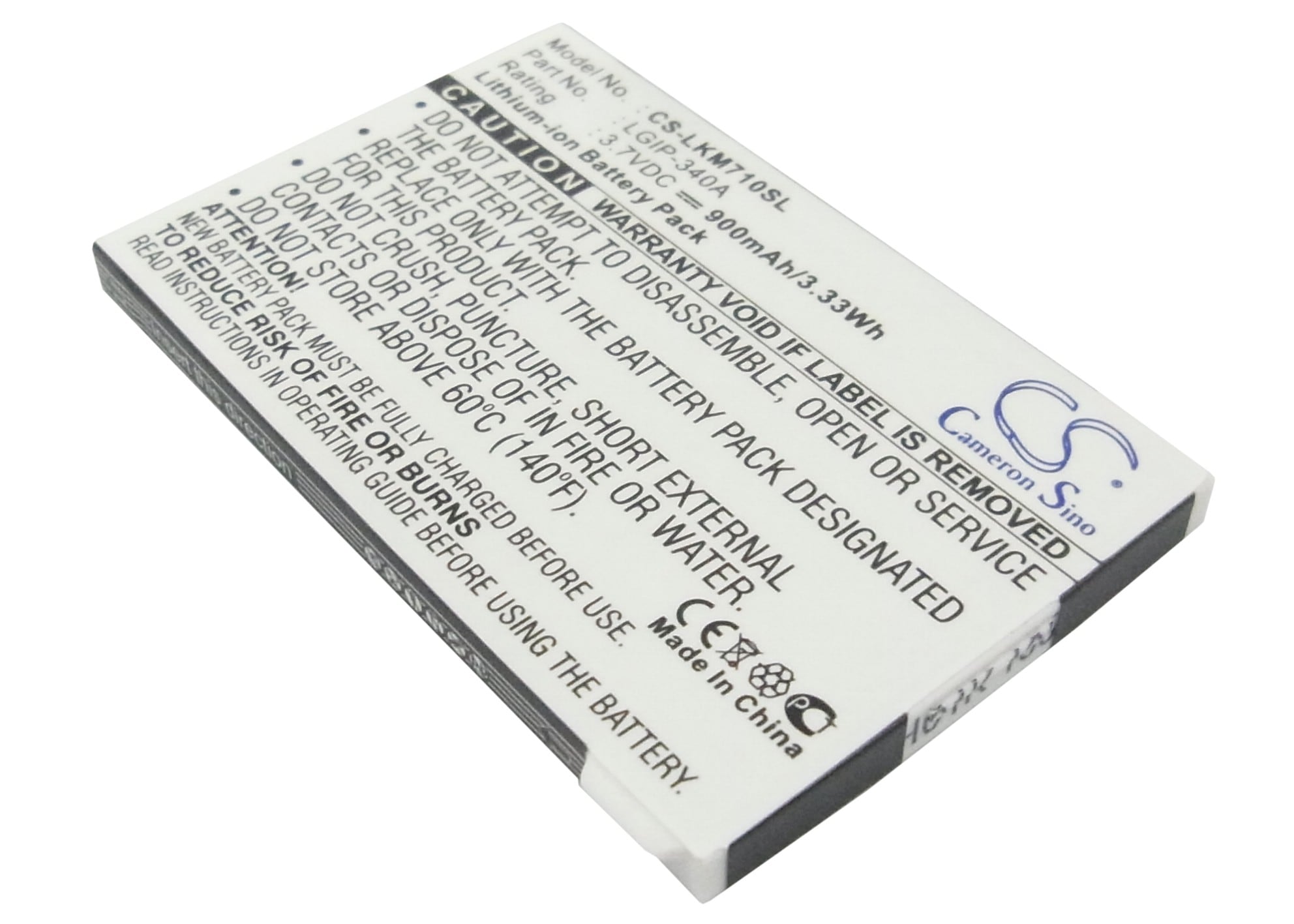 Batteri til mobiltelefon, smarttelefon for LG KM710