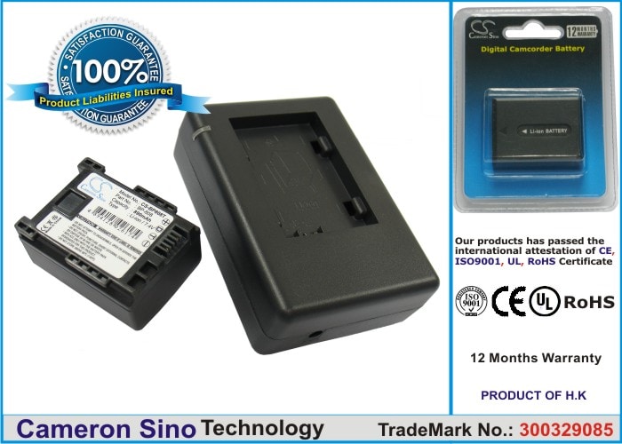 Batteri til kamera for Canon Vixia HF10, Vixia HF11, Vixia HF100 m.fl.