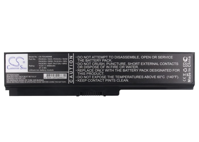 Batteri til bærbar PC, notatbok til Toshiba Equium U400-124, Equium U400-145 m.fl.