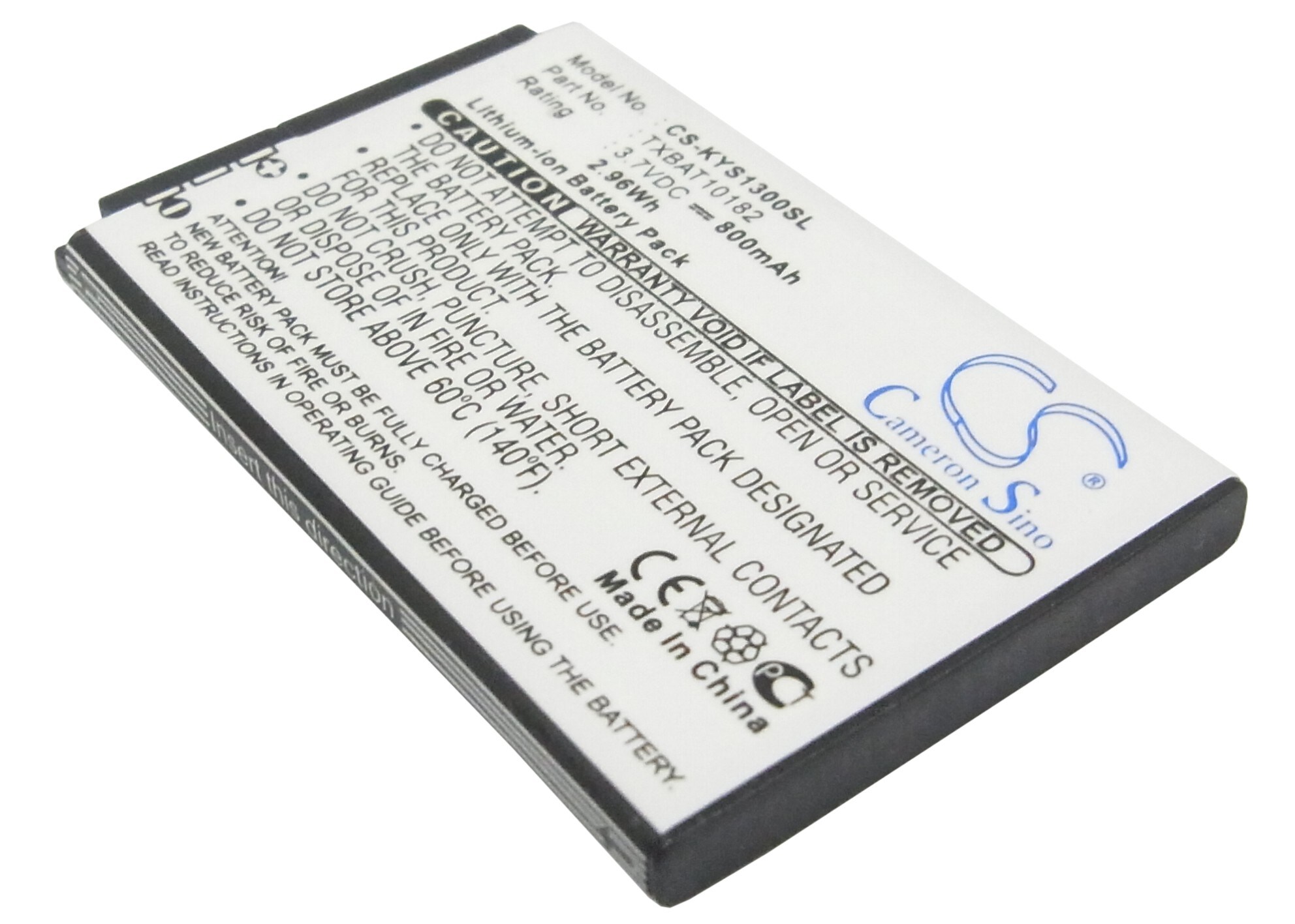 Batteri til mobiltelefon, smarttelefon for Kyocera S1300, S1300 Melo, Domino S1310 m.fl.