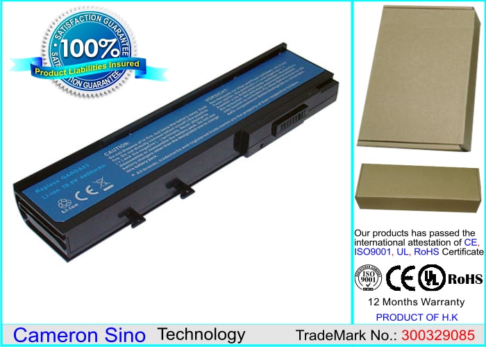 Batteri til bærbar PC, Acer Ferrari 1100, Ferrari 1100-704G25Mn m.fl.
