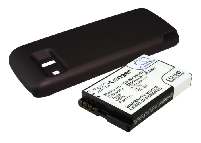 Batteri til mobiltelefon, smarttelefon for Nokia 5800, 5800T, 5800 Xpress Music