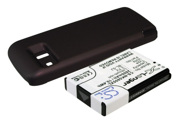 Batteri til mobiltelefon, smarttelefon for Nokia 5800, 5800T, 5800 Xpress Music