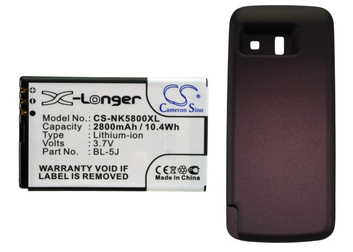 Batteri til mobiltelefon, smarttelefon for Nokia 5800, 5800T, 5800 Xpress Music