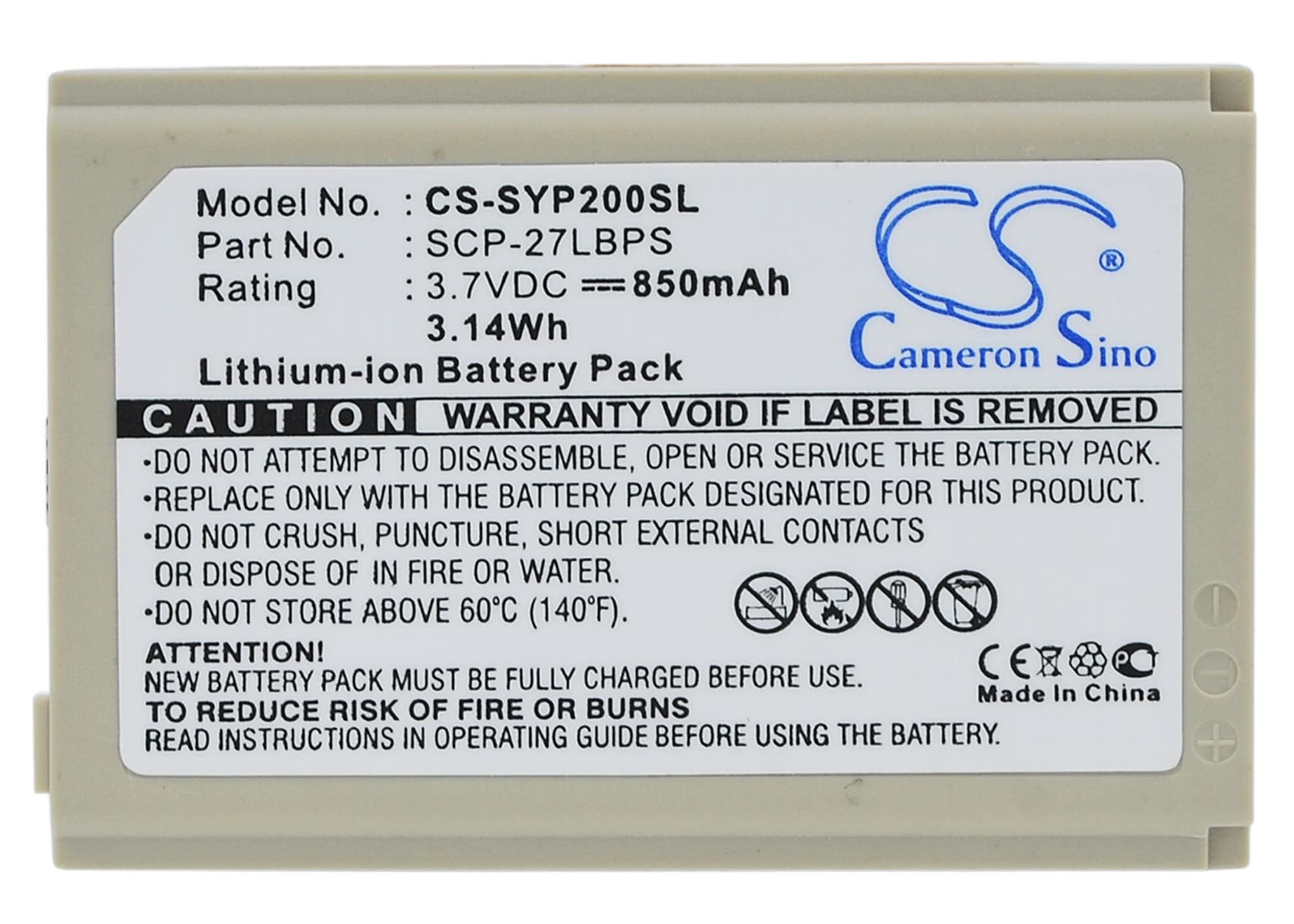 Batteri til mobiltelefon, smarttelefon for Sanyo Pro-200, Pro-700, SCP-E4100 m.fl.