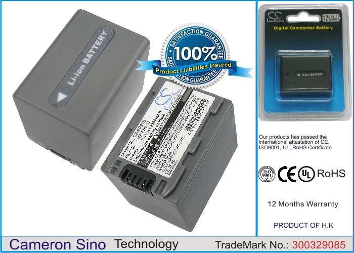 Batteri til kamera for Sony DCR-DVD105, DCR-DVD202E, DCR-DVD203 m.fl.