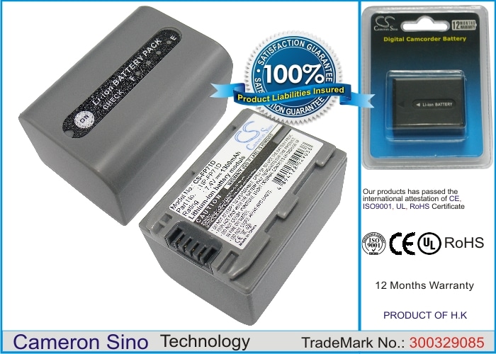 Batteri til kamera for Sony DCR-HC41, DCR-DVD403, DCR-DVD203 m.fl.