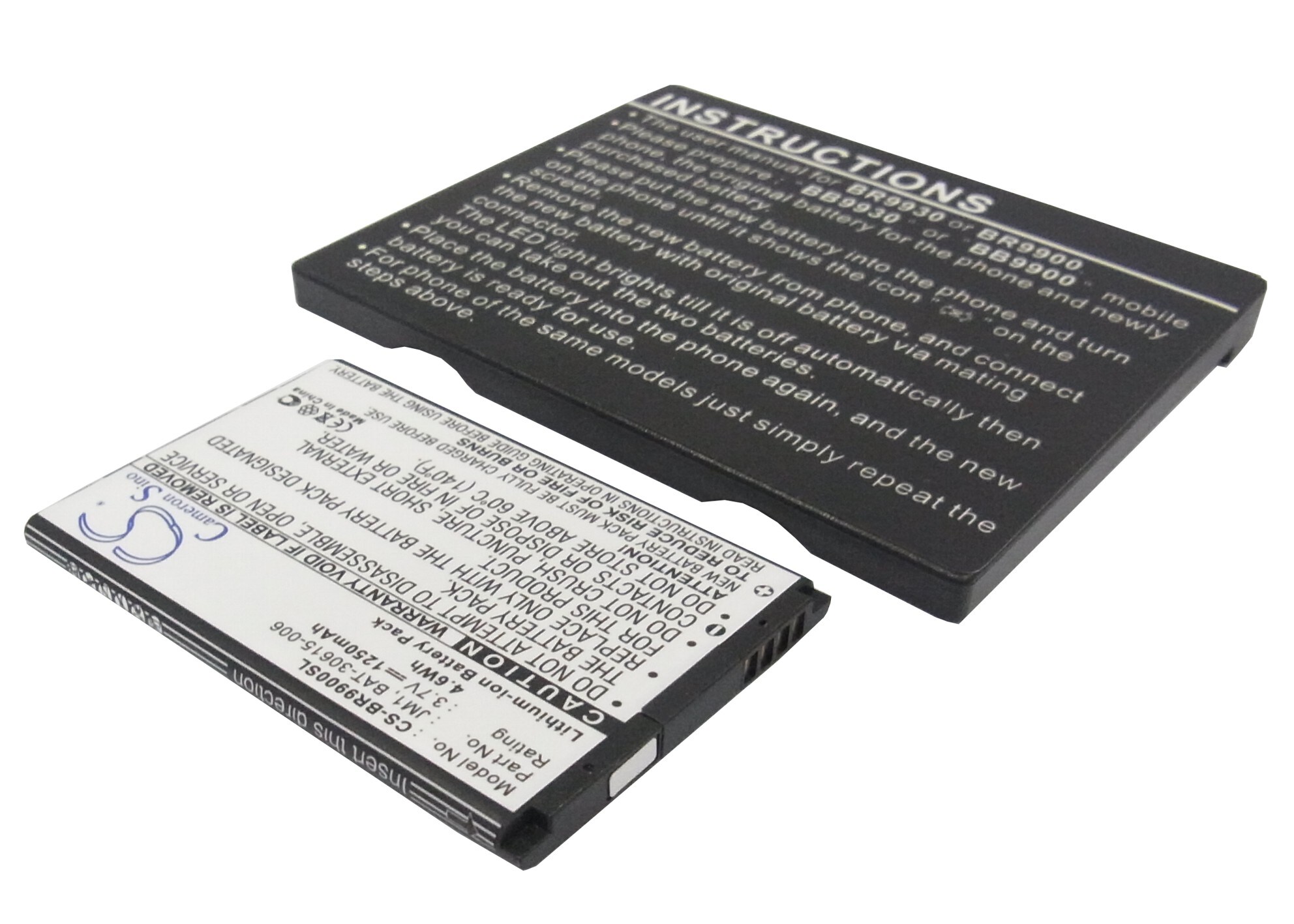 Batteri til mobiltelefon, smarttelefon for BlackBerry Bold Touch 9900, Pluto m.fl.